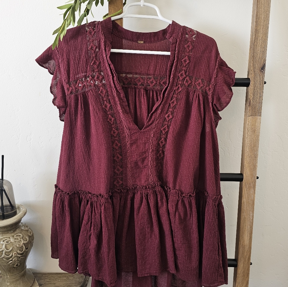 Free people oversized blouse.